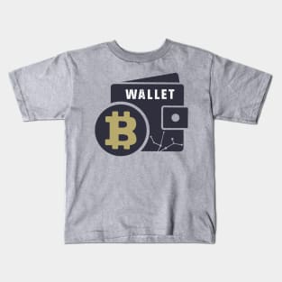 Bitcoin BTC Wallet Kids T-Shirt